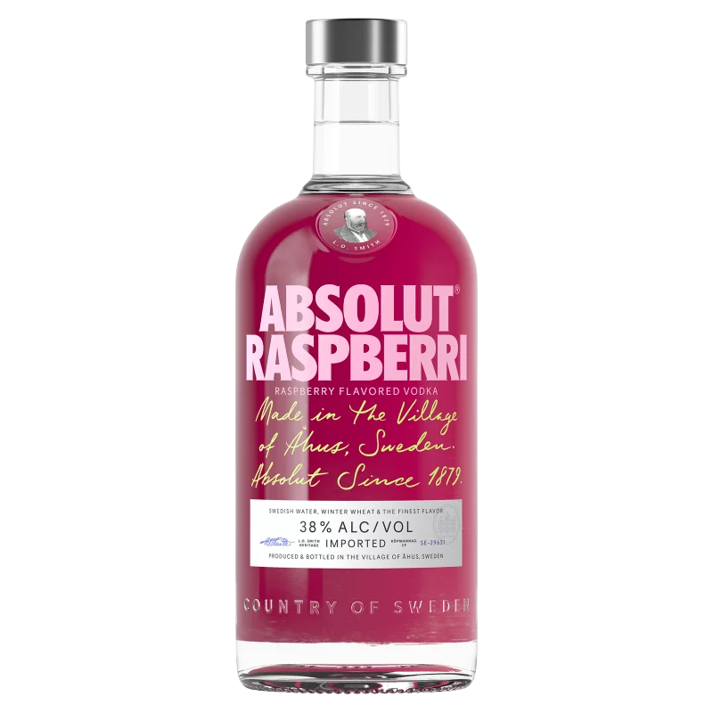 Absolut természetes málna ízesítésű vodka 38% 700 ml