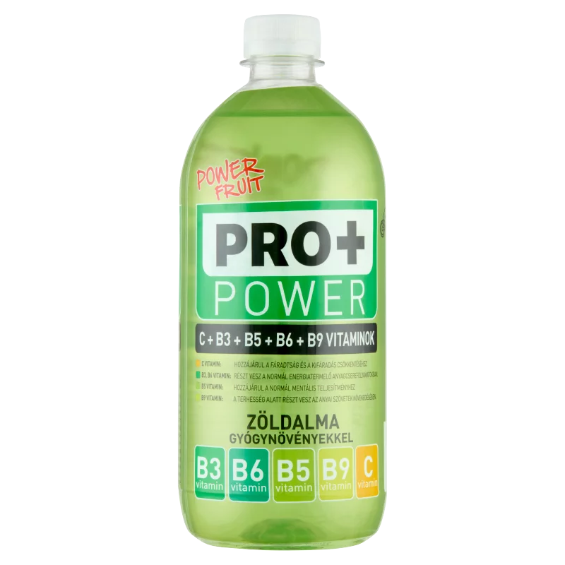 PRO+ Power Zöldalma gyógynövényekkel forrásvíz alapú energiamentes üdítőital édesítőszerekkel 750 ml