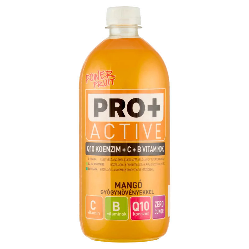 PRO+ Active Mangó gyógynövényekkel forrásvíz alapú energiamentes üdítőital édesítőszerekkel 750 ml