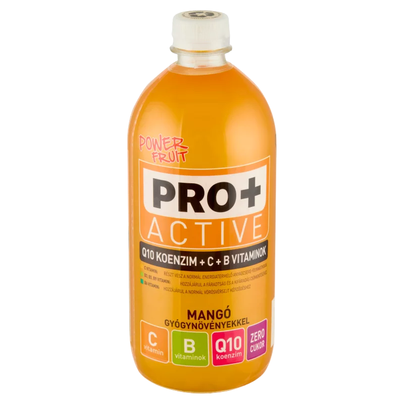 PRO+ Active Mangó gyógynövényekkel forrásvíz alapú energiamentes üdítőital édesítőszerekkel 750 ml