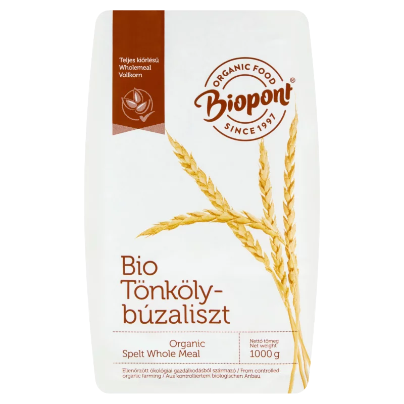 Biopont BIO teljes kiőrlésű tönkölybúzaliszt 1000 g
