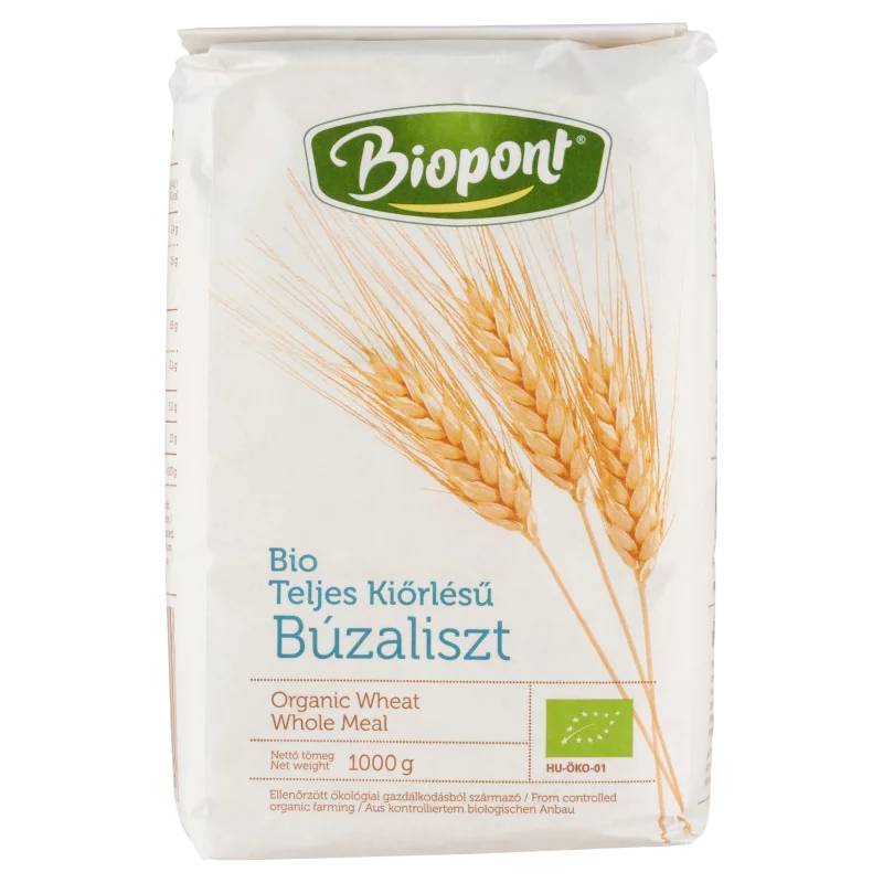 Biopont bio teljes kiőrlésű búzaliszt 1000 g