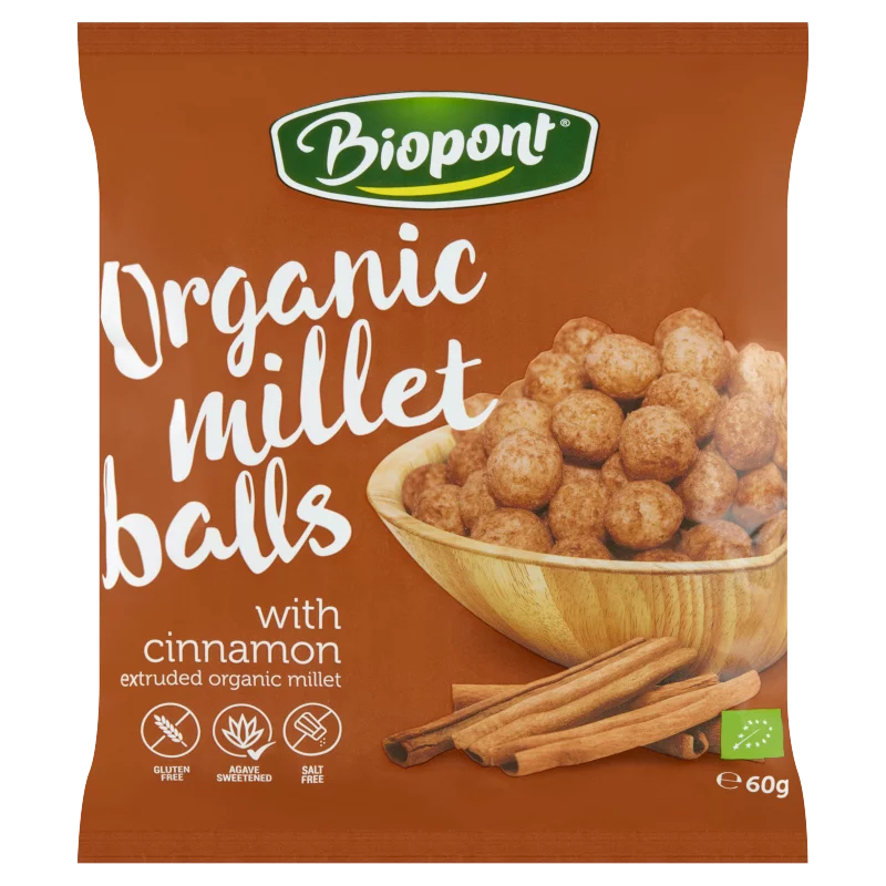 Biopont bio gluténmentes fahéjas kölesgolyó 60 g