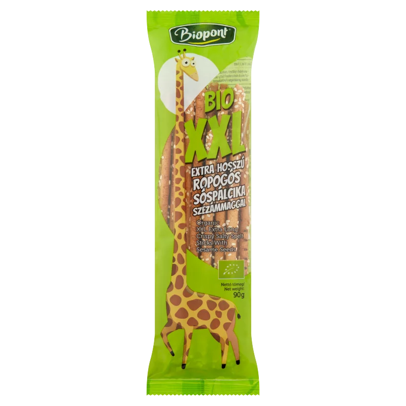 Biopont bio XXL extra hosszú ropogós sóspálcika szezámmaggal 90 g
