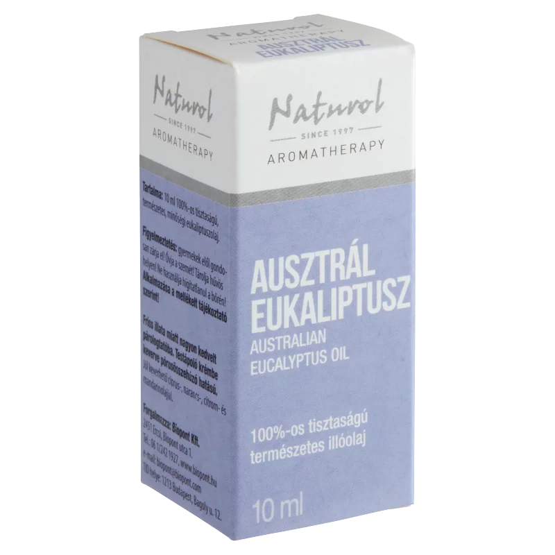 Naturol Aromatherapy 100%-os tisztaságú természetes ausztrál eukaliptusz illóolaj 10 ml