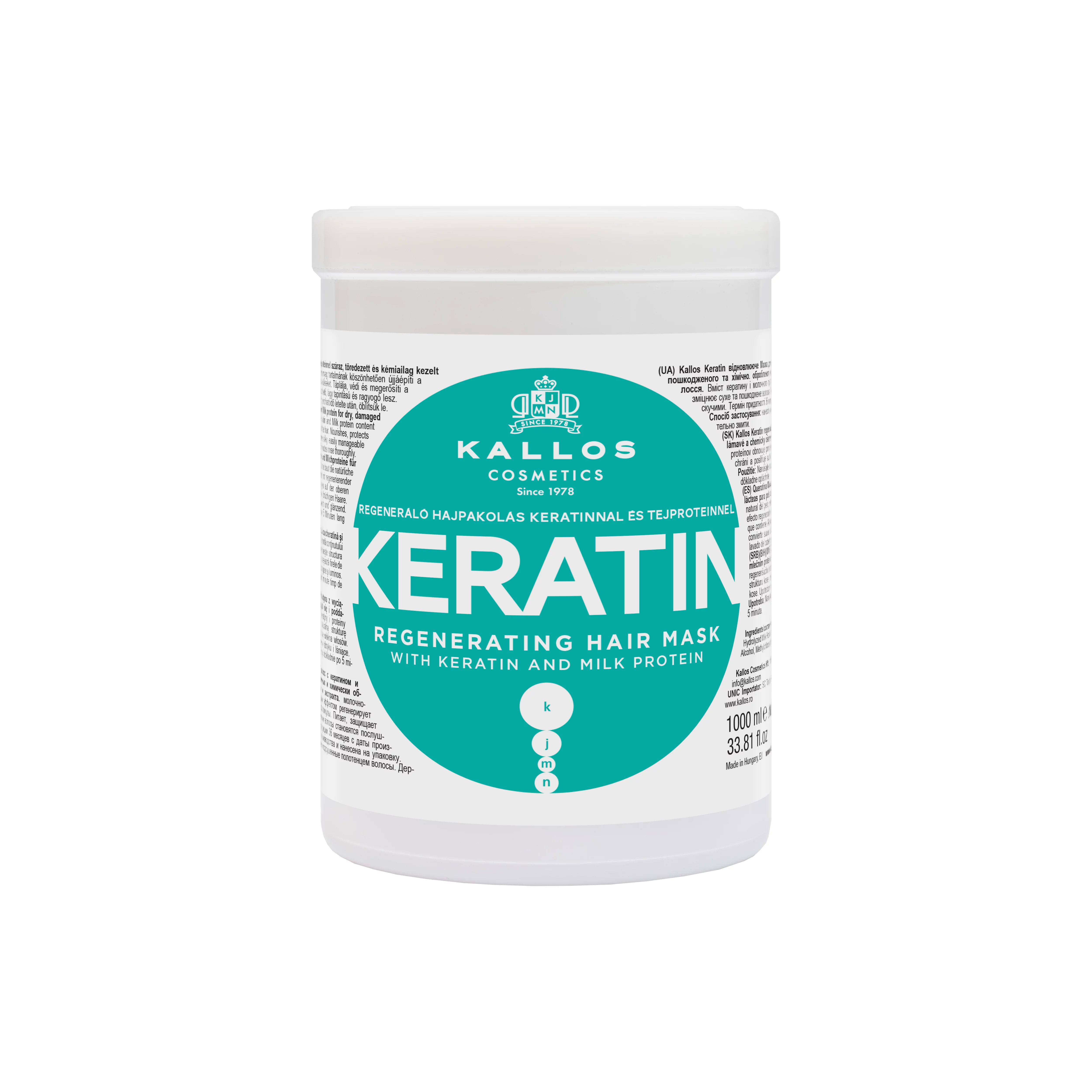 Kallos KJMN hajpakolás 1000ml keratin
