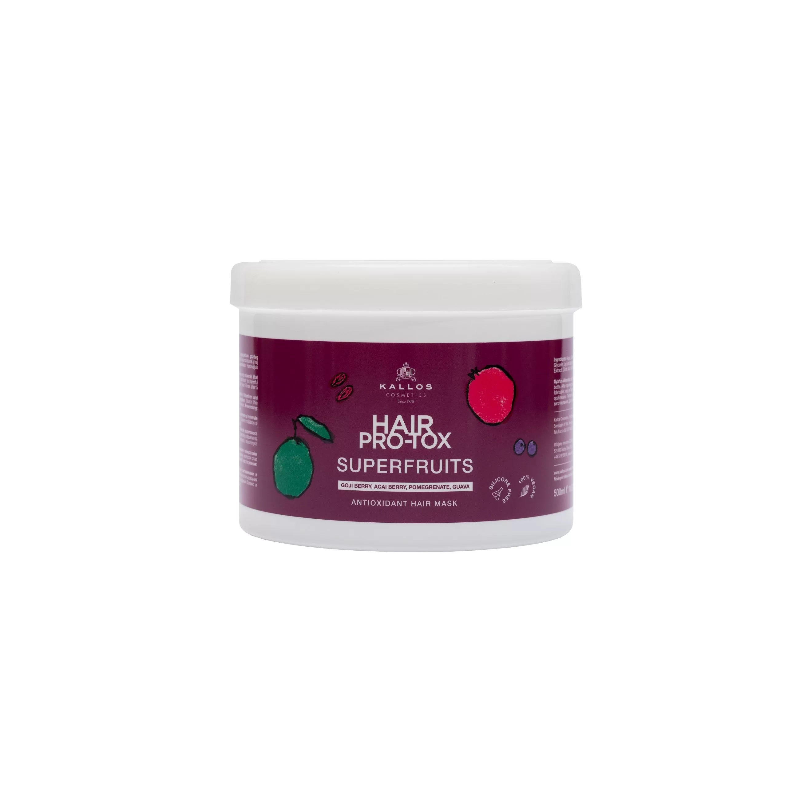 Kallos KJMN hajpakolás 500ml pro-tox superfruit