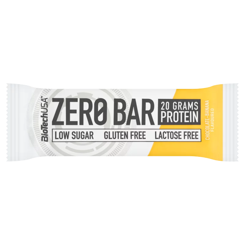 BioTechUSA Zero Bar csokoládé-banán ízű fehérjeszelet édesítőszerekkel 50 g
