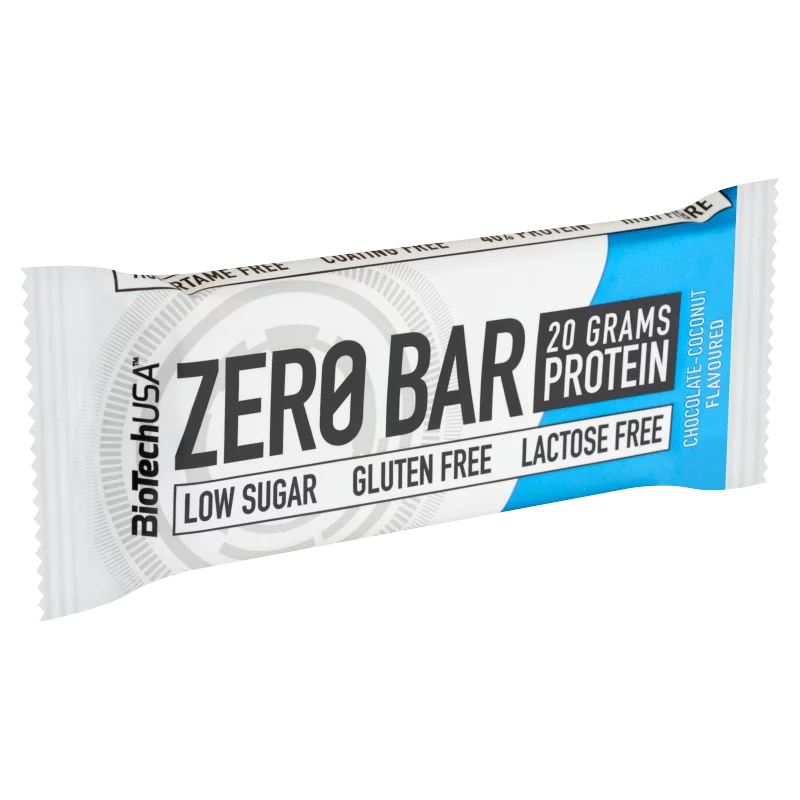 BioTechUSA Zero Bar csokoládé-kókusz ízű fehérjeszelet édesítőszerrel 50 g