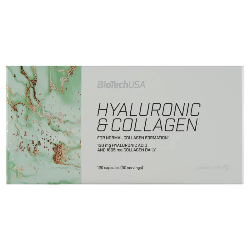 BioTechUSA Hialuronic & Collagen étrendkiegészítő kapszula 120 db 89 g