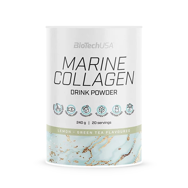 BioTech USA italpor 240g Marine Collagen zöld tea-citrom