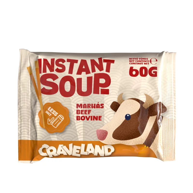 Craveland instant tésztaleves 60g Marhahús ízű
