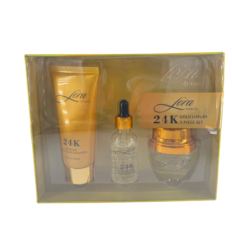 Lora ajándékcsomag 24K gold arctisztító 100ml + szérum 30ml + krém 50ml