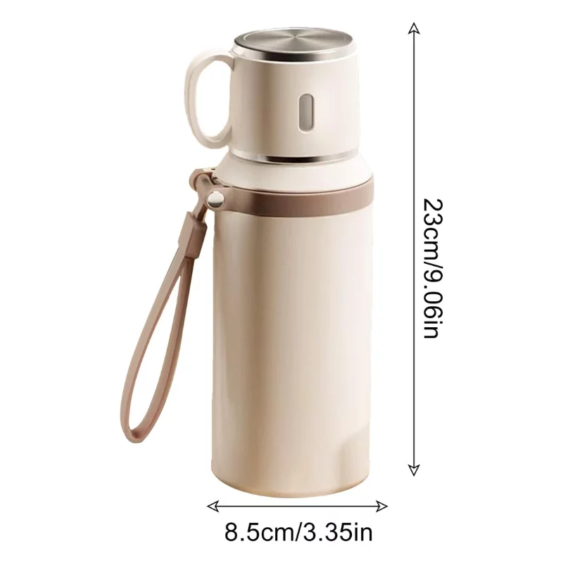 Utazó termosz bögrével 600ml