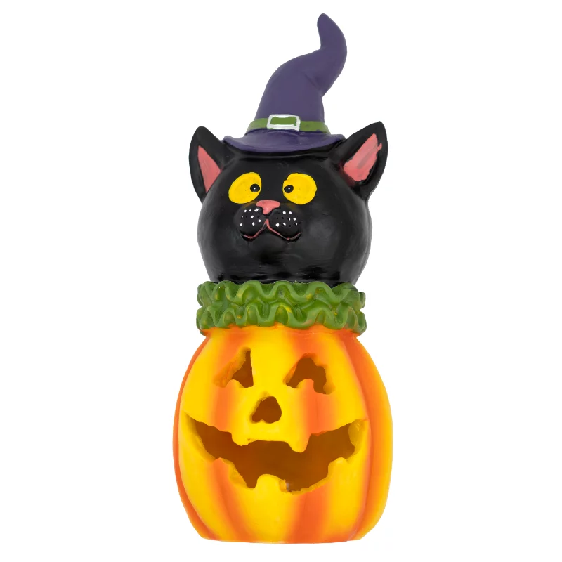 Halloween kerámia figura 21 cm – LED-es töklámpás