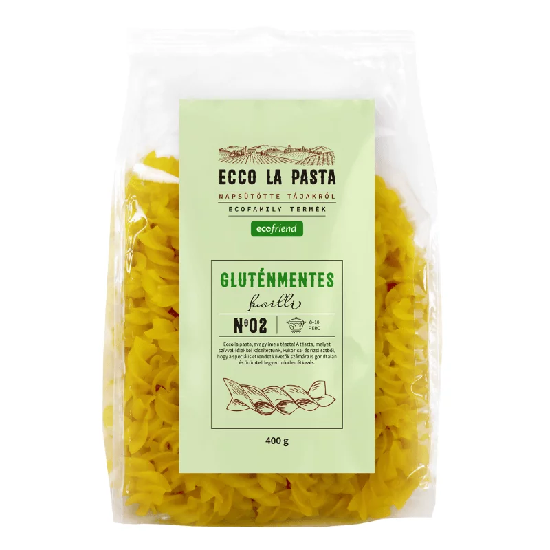 Ecco La Pasta száraztészta 400g Fusilli gluténmentes