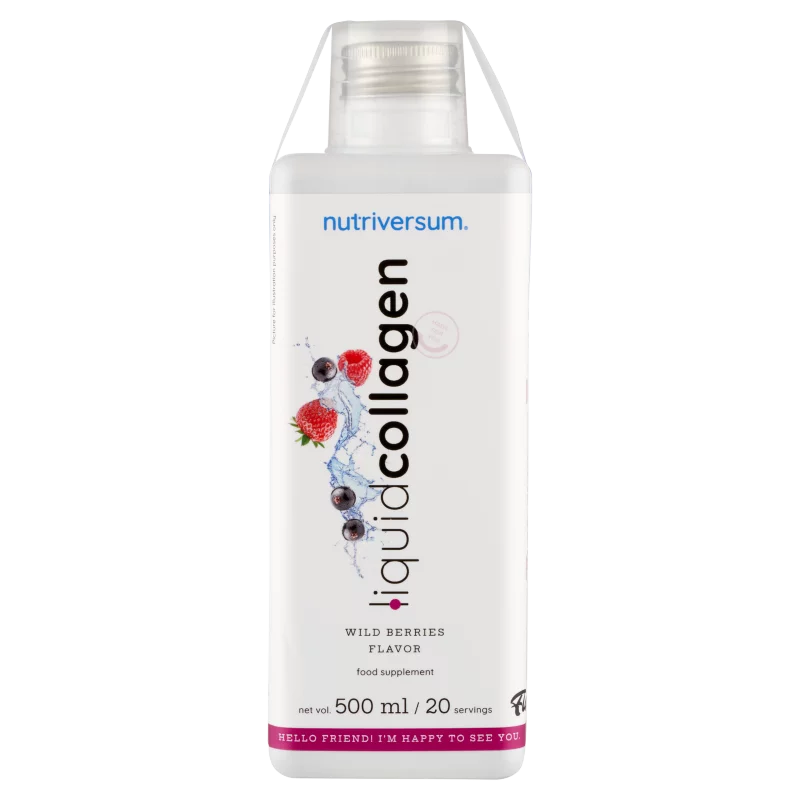 Nutriversum Flow erdei gyümölcs ízesítésű, kollagén-, glicin-, L-arginin tartalmú ital 500 ml
