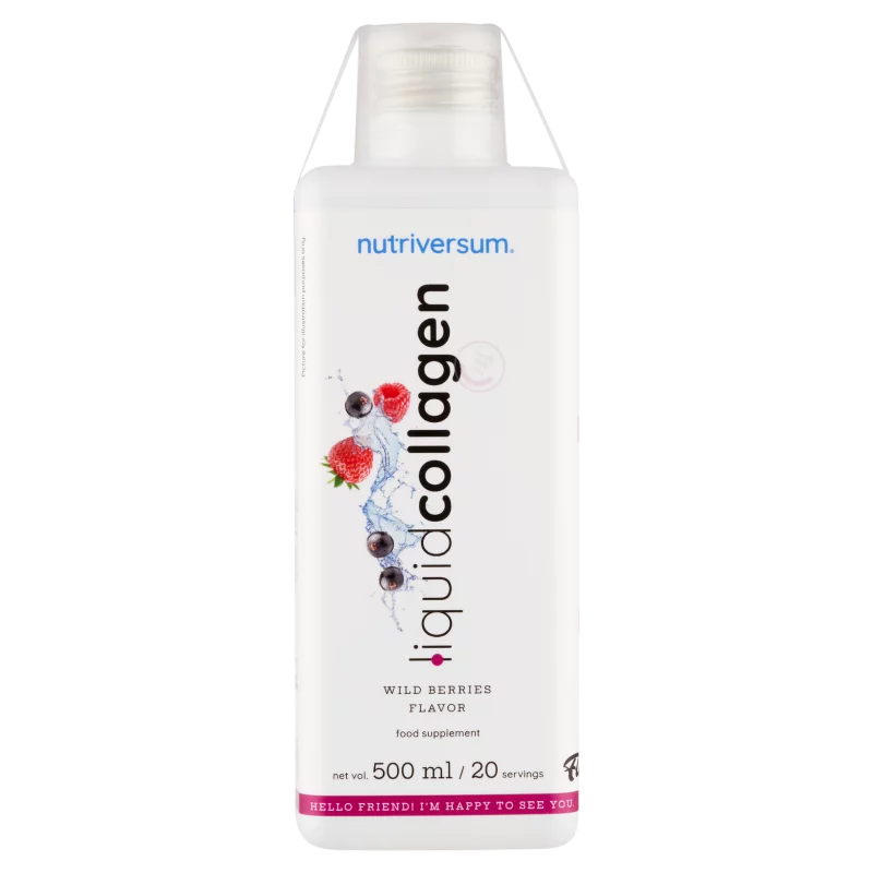 Nutriversum Flow erdei gyümölcs ízesítésű, kollagén-, glicin-, L-arginin tartalmú ital 500 ml