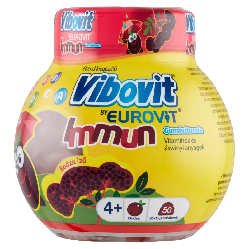 Vibovit by Eurovit Immun bodza ízű gumivitamin étrend-kiegészítő 50 db 225 g