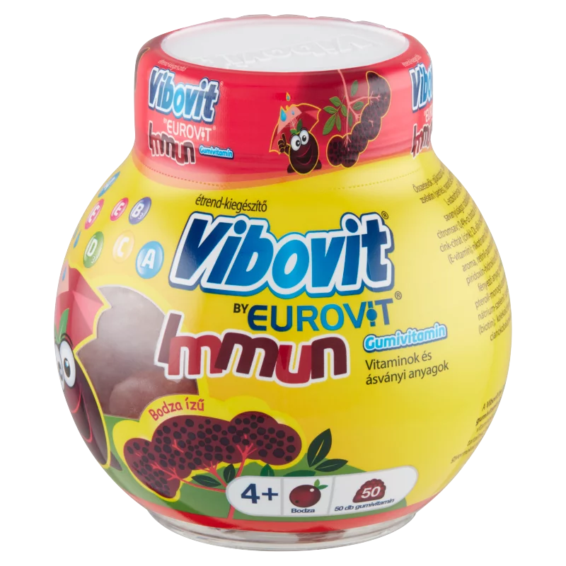 Vibovit by Eurovit Immun bodza ízű gumivitamin étrend-kiegészítő 50 db 225 g