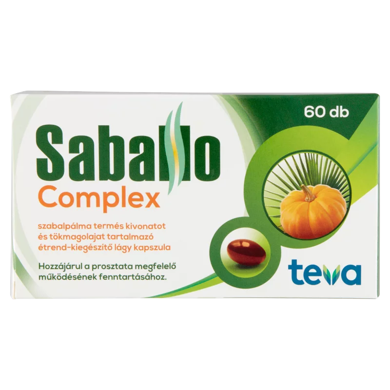 Saballo Complex szabalpálma termés kivonatot és tökmagolajat tartalmazó étrend-kiegészítő 60 db