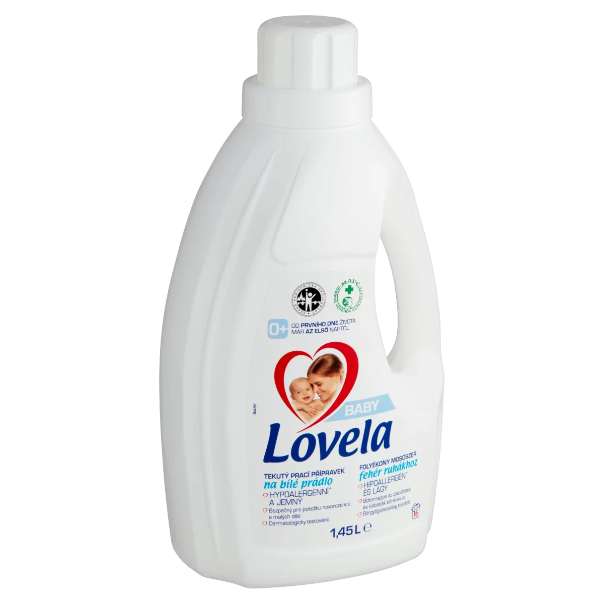 Lovela Baby folyékony mosószer fehér ruhákhoz 16 mosás 1,45 l