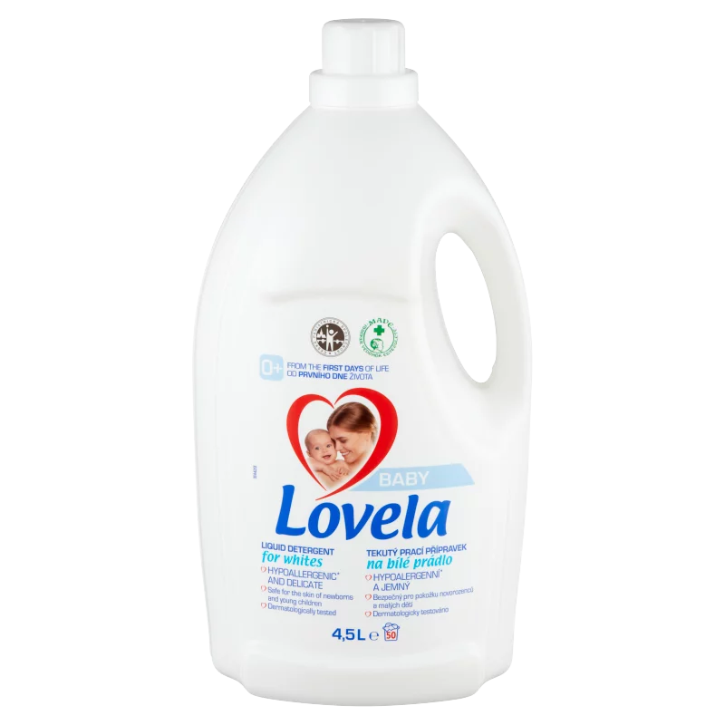 Lovela Baby folyékony mosószer fehér ruhákhoz 50 mosás 4,5 l