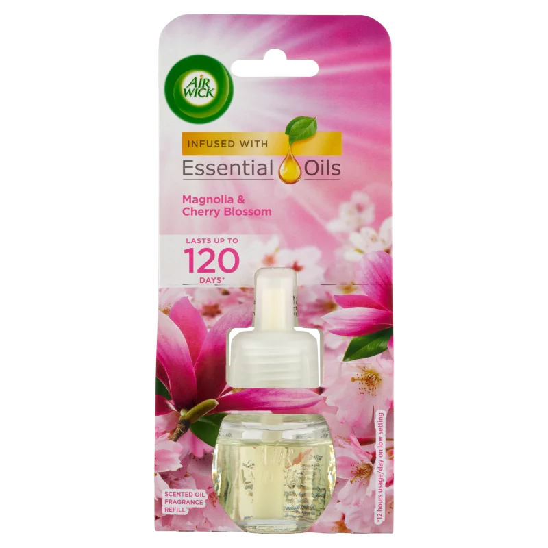 Air Wick Magnólia és Cseresznyevirág elektromos utántöltő légfrissítő készülékhez 19 ml
