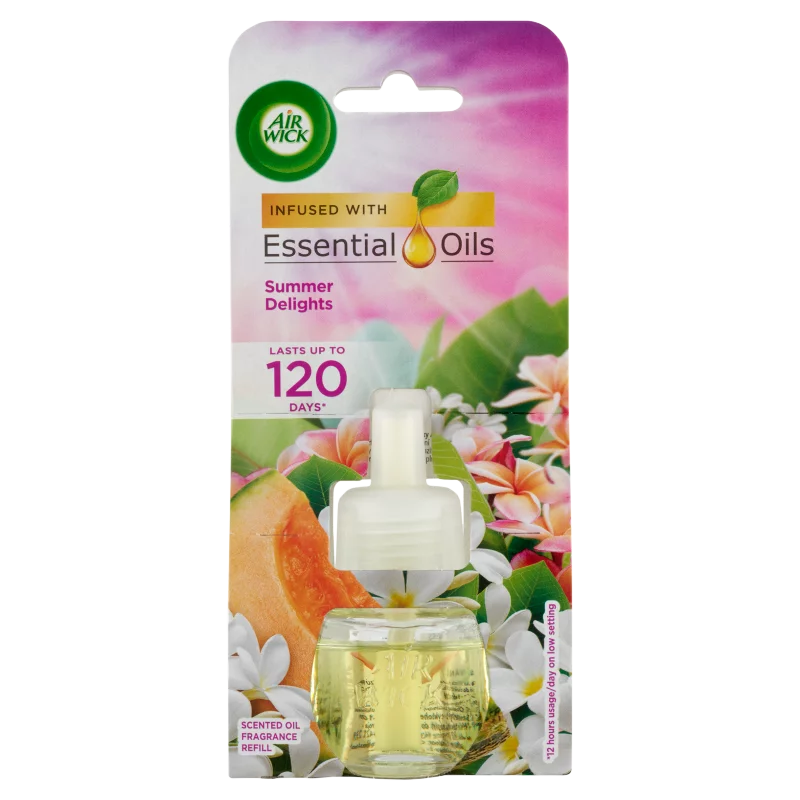 Air Wick Essential Oils Nyári Hangulat elektromos utántöltő légfrissítő készülékhez 19 ml