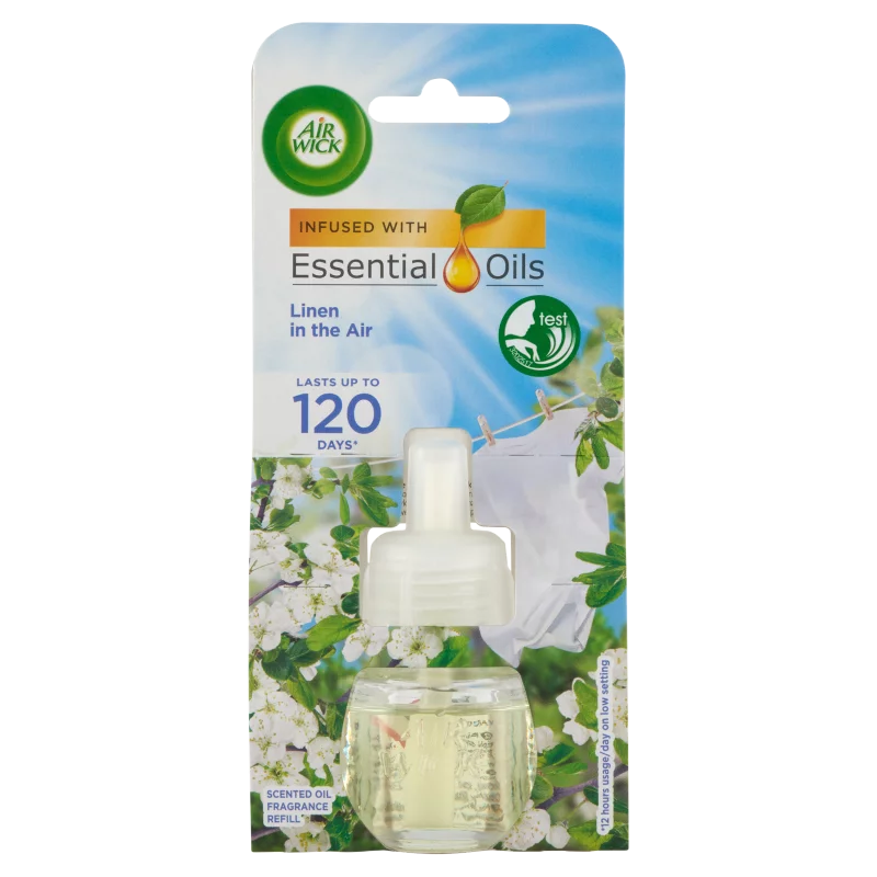 Air Wick Essential Oils Frissen Mosott Ruha elektromos utántöltő légfrissítő készülékhez 19 ml