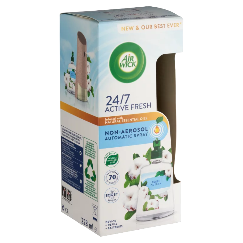 Air Wick Active Fresh Friss Pamut készülék és utántöltő 228 ml 