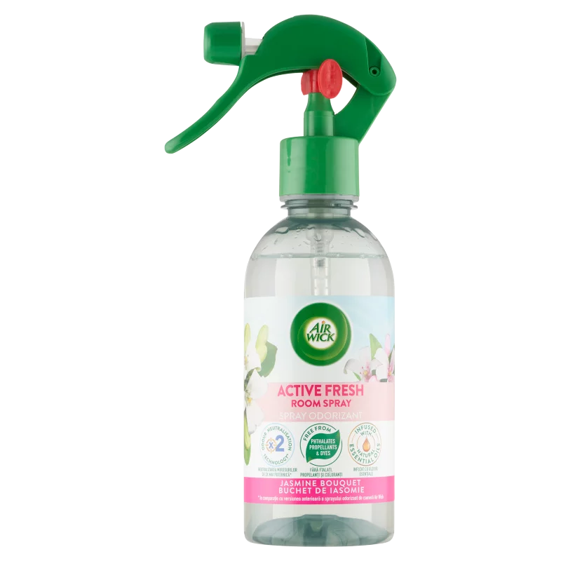 Air Wick Active Fresh Friss harmat & fehér jázmin légfrissítő spray 237 ml