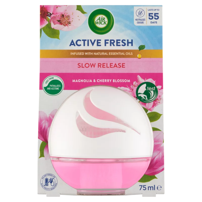 Air Wick Active Fresh Magnólia és cseresznyevirág légfrissítő gömb 75 ml