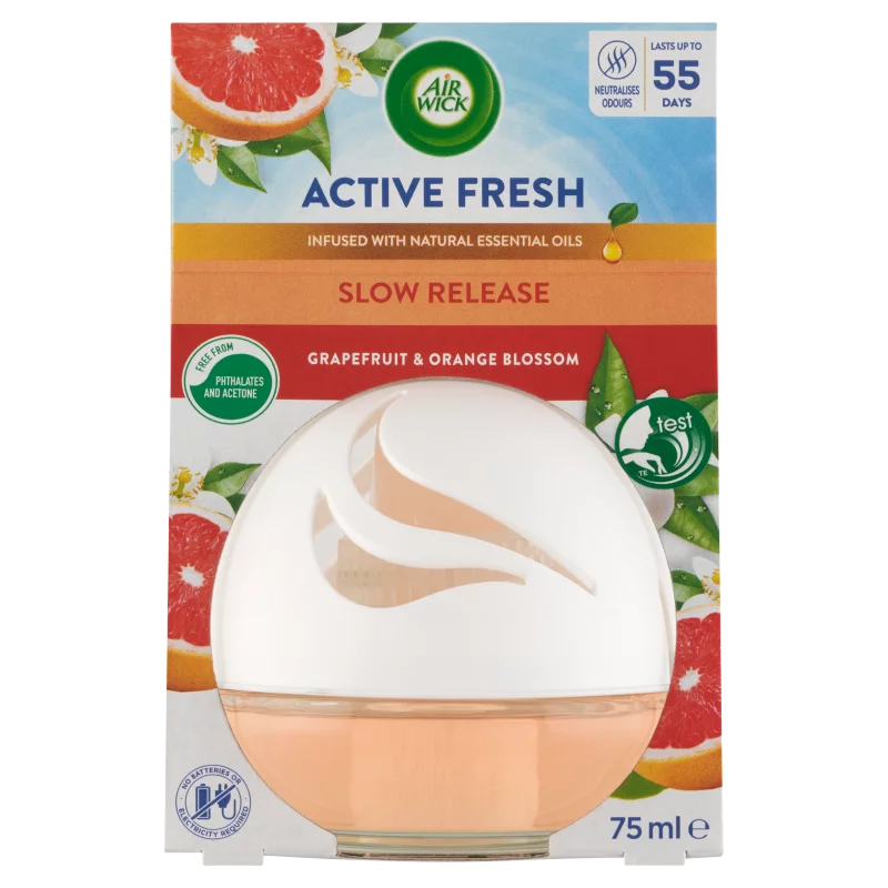 Air Wick Active Fresh Grapefruit és narancsvirág légfrissítő gömb 75 ml