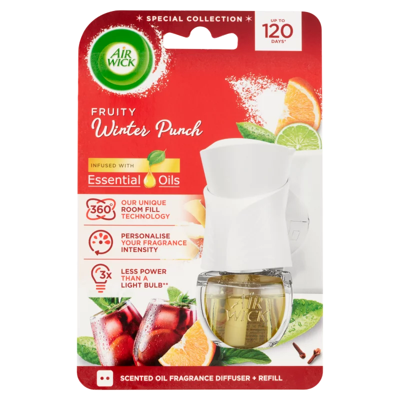 Air Wick gyümölcsös téli puncs elektromos légfrissítő készülék & utántöltő 19 ml