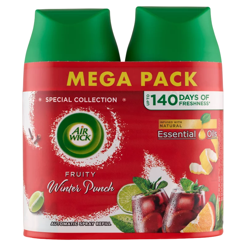 Air Wick Freshmatic Gyümölcsös Téli Puncs automata légfrissítő spray utántöltő 2 x 250 ml