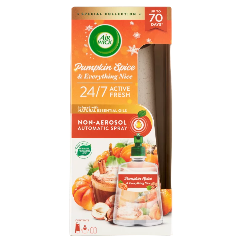 Air Wick Active Fresh Fűszeres Sütőtök Varázs készülék és utántöltő 228 ml
