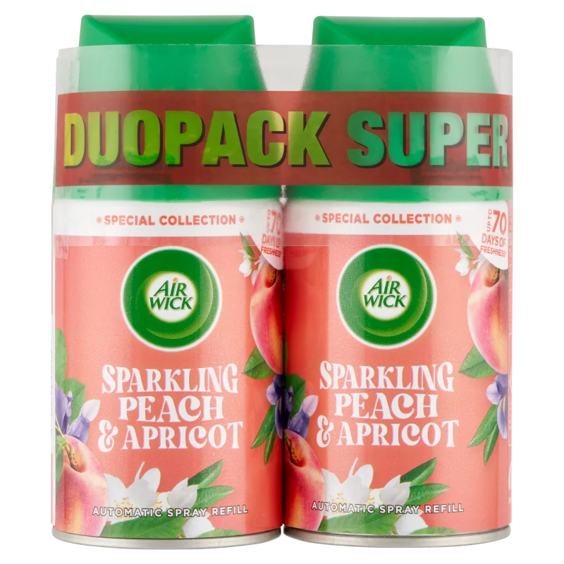 Air Wick Freshmatic Pezsgő őszibarack és sárgabarack automata légfrissítő spray utántöltő 2x250 ml 