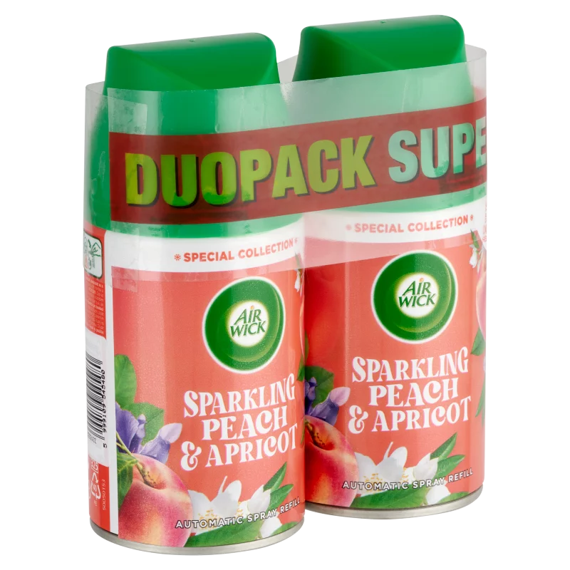 Air Wick Freshmatic Pezsgő őszibarack és sárgabarack automata légfrissítő spray utántöltő 2x250 ml 
