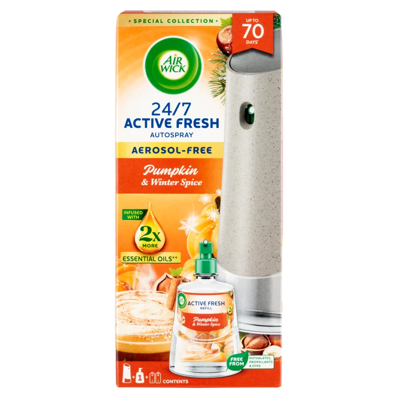 Air Wick Active Fresh Fűszeres Sütőtök Varázs készülék és utántöltő 228 ml