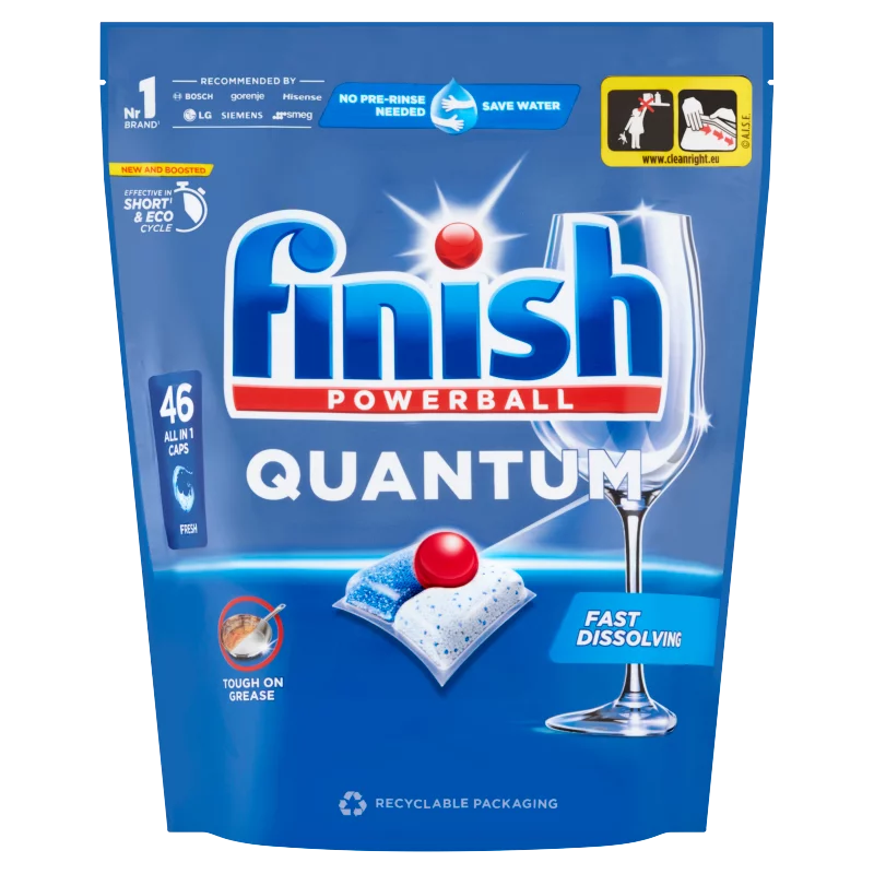 Finish Powerball Quantum All in 1 Regular mosogatógép kapszula 46 pcs 478,4 g