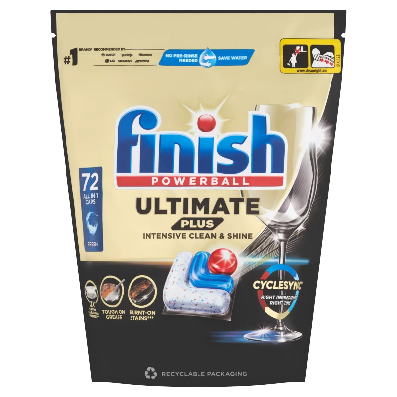 Finish Powerball Ultimate Plus All in 1 Regular mosogatógép kapszula 72 db 878,4 g