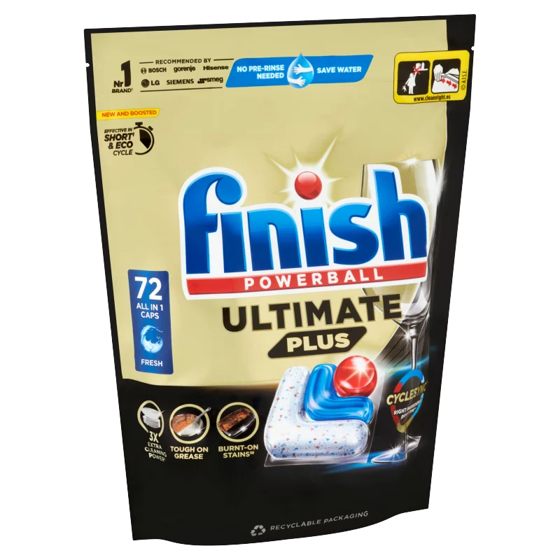 Finish Powerball Ultimate Plus All in 1 Fresh mosogatógép kapszula 72 db 878 g