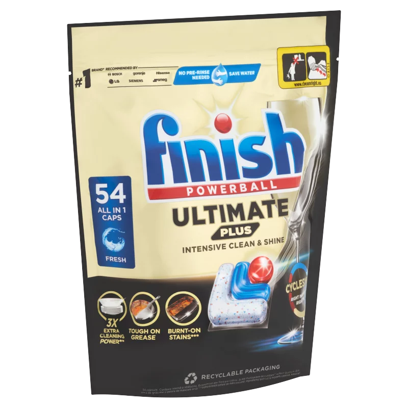 Finish Powerball Ultimate Plus All in 1 Regular mosogatógép kapszula 54 db 658,8 g