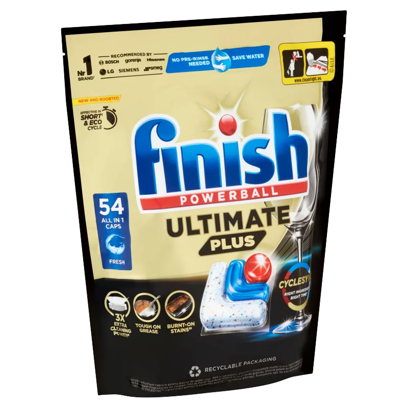 Finish Powerball Ultimate Plus All in 1 Fresh mosogatógép kapszula 54 db 658,8 g