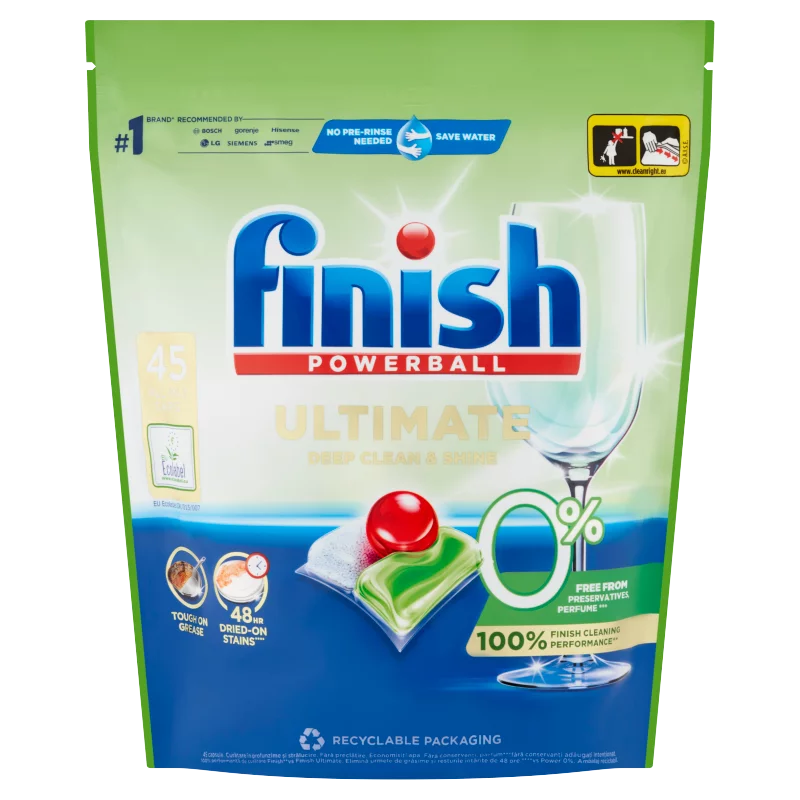 Finish Powerball Ultimate All in 1 0% mosogatógép kapszula 45 db 571,5 g