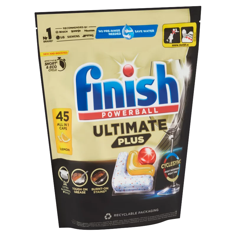 Finish Powerball Ultimate Plus All in 1 Citrom mosogatógép kapszula 45 kapszula 549 g