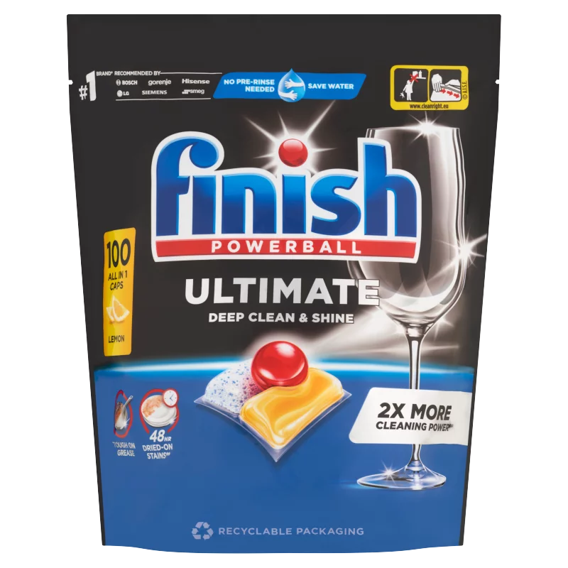 Finish Powerball Ultimate All in 1 Citrom mosogatógép kapszula 100 db 1,29 kg