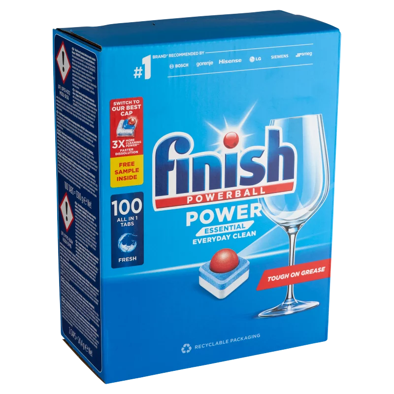 Finish Powerball Regular mosogatógép tabletta 100 db 1300 g + 2 kapszula 24,4 g