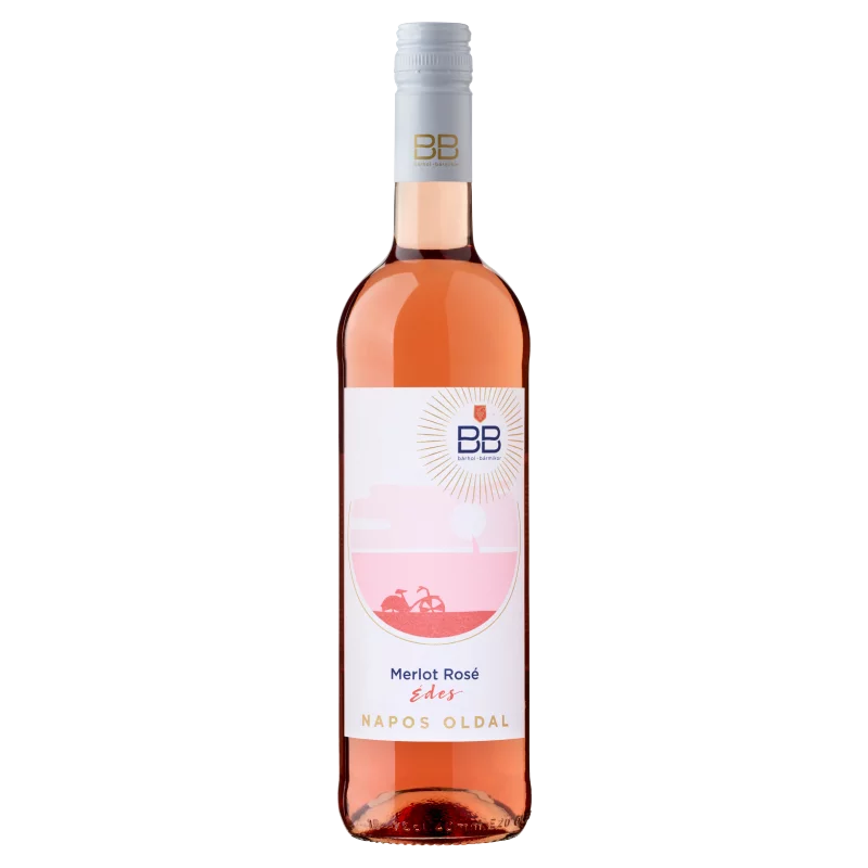 BB Napos Oldal Dunántúli Merlot Rosé édes rosébor 11,5% 0,75 l